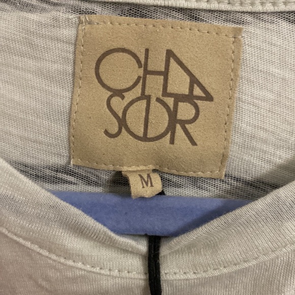 Chaser salt and black striped tie front tank Sz M - Picture 7 of 10